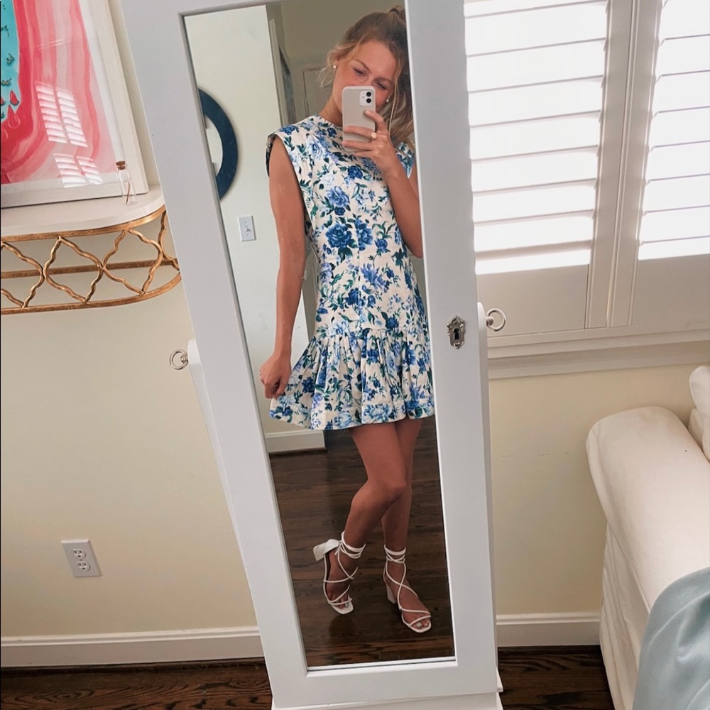 COPY - Zimmerman blue linen floral dress